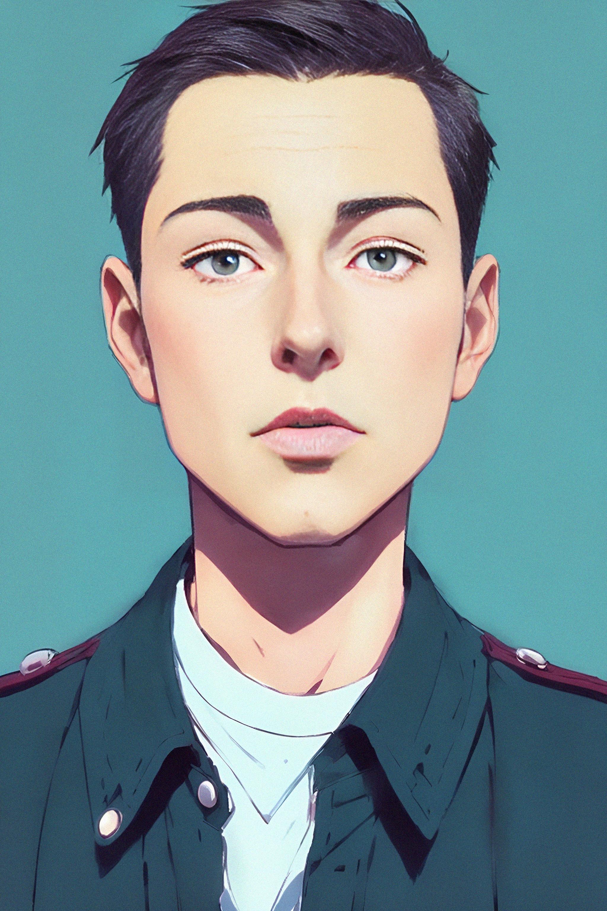 Man as concept art of a line art anime anime illustration | | anime ...