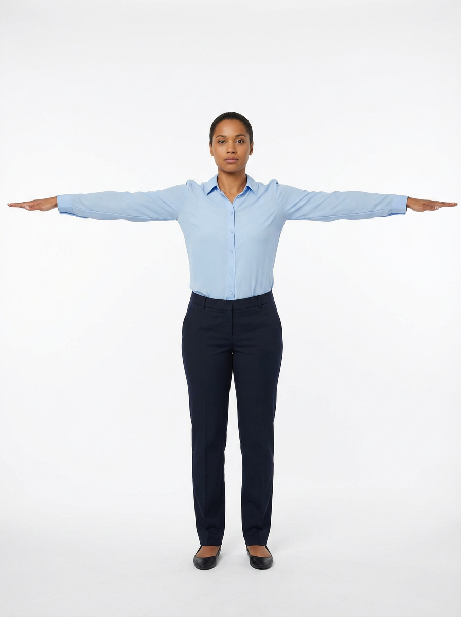 Person In T pose Stance Arms Outstretched Perpendicular To Body Person In T pose Stance Arms Outstretched Perpendicular To Body